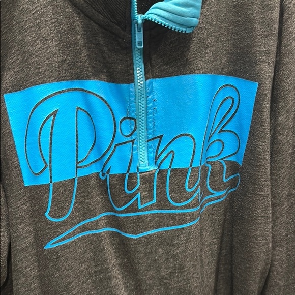 PINK Victoria's Secret Black and Blue Sweatshirt size L - Picture 7 of 8